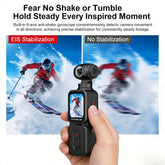 5K Ultra HD Handheld Sports Camera | 270° Flexible Tracking, Wide-Angle Lens, 1.69-Inch IPS Screen, Vertical And Horizontal Rotation, 100 Minutes of Battery Life, Includes 32G Memory Card | Ideal for Vlogging, Creative Shots, And Daily Recording