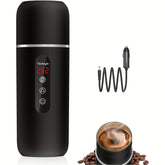 Travel Electric Kettle And Car Coffee Warmer - 12V\u002F24V Portable Hot Water Heater with Stirring, Small Hot Water Boiler with Built-In Magnetic Induction