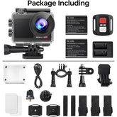 Speed 20 Action 4K 60FPS Underwater , Underwater 131ft, with Stabilization Wireless Remote, 5X Zoom, 170° Wide Angle