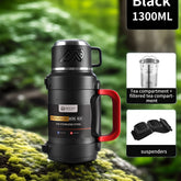 Stainless Steel Insulated Kettle 1 Large Capacity 316 Stainless Steel Insulated Kettle, Insulated Bucket, Insulated Cooler, Coffee Pot, Travel Kettle with Handle - Outdoor Car Sports Double-Layer Kettle - Suitable for Outdoor Travel, Camping, Ramadan Gift