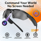 Brand New AI-powered Cycling Glasses with 8MP Ultra-high-definition Smart Vision, Perfect for Cycling, Driving, Hiking, Touring, Mountaineering, Adventure, Fishing, And Travel. Features Include A Built-in Microphone And Speaker, Voice Assistant