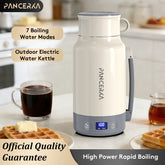 PANCERKA 1pc 33.81oz Portable Electric Kettle - 400W High Power, Multi-Function (Boil, Warm), 304 Stainless Steel, Fast Heating, Smart Temperature Control, Safe & Easy to Clean, Perfect for Travel & Home Use