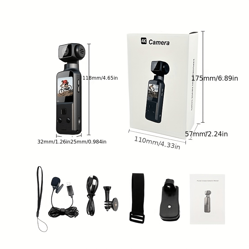 4K Action Camera with 1.33\