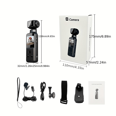 4K Action Camera with 1.33\