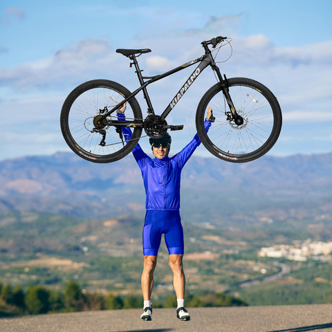 26-Inch Mountain Bike with 21-Speed High-Carbon Steel Frame, Dual Disc Brakes, and Comfortable Saddle - Durable & Lightweight for Men and Women, Perfect for Outdoor Adventures, Mountain Bike Accessories