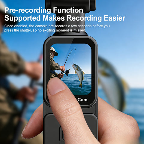 5K Ultra HD Handheld Sports Camera | 270° Flexible Tracking, Wide-Angle Lens, 1.69-Inch IPS Screen, Vertical And Horizontal Rotation, 100 Minutes of Battery Life, Includes 32G Memory Card | Ideal for Vlogging, Creative Shots, And Daily Recording