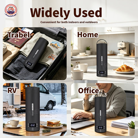 1 Set 15.22Oz Travel Electric Kettle And Portable Small Kettle Water Boiler, Safe Rapid Boiling Technology, Multi-Function with Smart Temperature Control, Auto Shut-Off Boil-Dry Protection, Bpa-Free