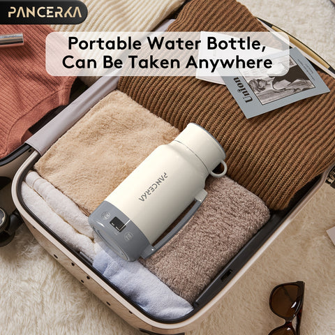 PANCERKA 1pc 33.81oz Portable Electric Kettle - 400W High Power, Multi-Function (Boil, Warm), 304 Stainless Steel, Fast Heating, Smart Temperature Control, Safe & Easy to Clean, Perfect for Travel & Home Use