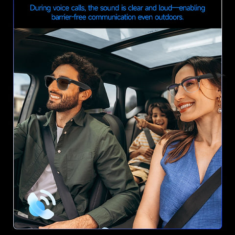 Brand New Half-rim Design - Bestselling AI Smart Glasses - Featuring Real-time Translation And Object Recognition, Open-back Design, Ultra-lightweight, Suitable for Outdoor Work, Travel, Business Use, Long Battery Life, Camping And Outdoor