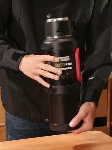 1pc Large Capacity Insulated Bottle, Insulated Kettle, Insulated Bucket, Insulated Cooler, Coffee Pot, Travel Kettle ,Leakproof Seal, with Handle and Folding Handle , 316 Stainless Steel Outdoor Car Sports Double-Layer Kettle\u002FSuitable for Outdoor