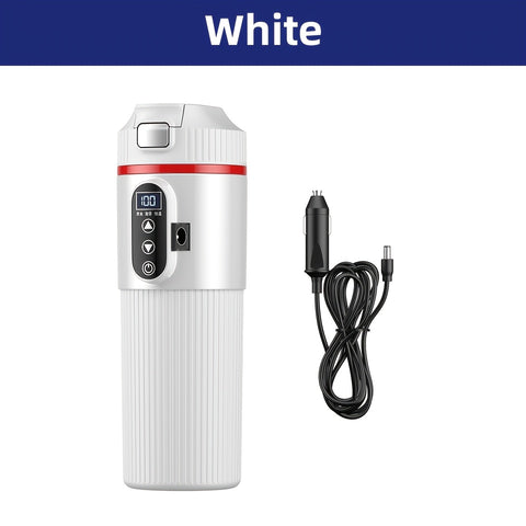 Electric Car Kettle, 12V\u002F24V Portable Travel Mug, Multi-Temperature Control, 304 Food-Grade Stainless Steel, Anti-Scald Design, for Commuting, Outdoor, Road Trips, Camping, Daily Use
