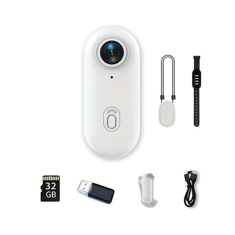 Mini WIFI Action Camera in 1080P\u002F4K UHD with 32&128GB Storage Options, Designed for Portability. This Wearable Video Recorder Comes with a Magnetic Lanyard, Helmet Mount, And Is Suitable for Biking, Motorcycling, Pet Activities, And Vlogging