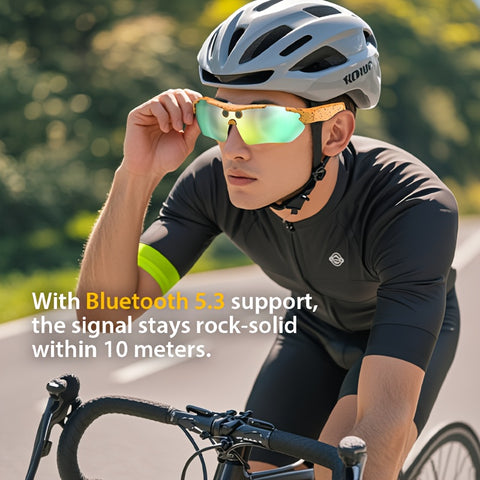 Brand New AI-powered Cycling Glasses with 8MP Ultra-high-definition Smart Vision, Perfect for Cycling, Driving, Hiking, Touring, Mountaineering, Adventure, Fishing, And Travel. Features Include A Built-in Microphone And Speaker, Voice Assistant
