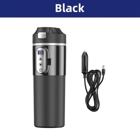Car Electric Kettle • 12V\u002F24V Portable Heating Travel Mug • Multi-Temperature Control • 304 Food-Grade Stainless Steel • Anti-Scald Design • for Commuting, Outdoor, Road Trips, Camping, and Daily Use