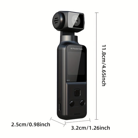 4K Action Camera with 1.33\