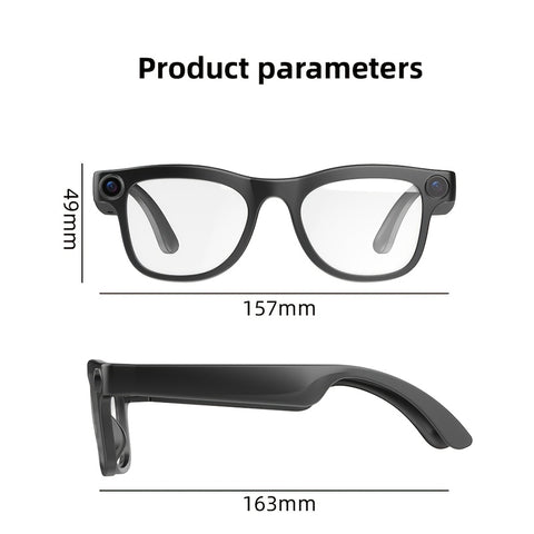 AI Smart Glasses 2026 | New Smart Wireless AI Glasses with Photo Camera Recording, Wireless Music, Real-time Translation, Object Recognition, Ear Audio, Ultra-light Design, Strong Outdoor Cycling Work Travel Business Scene Super Long Endurance