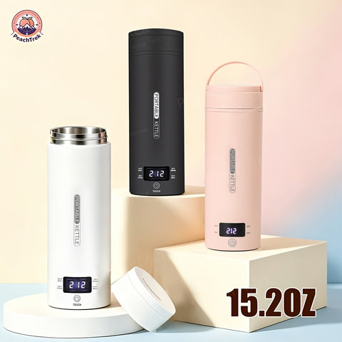 1 Set 15.22Oz Travel Electric Kettle And Portable Small Kettle Water Boiler, Safe Rapid Boiling Technology, Multi-Function with Smart Temperature Control, Auto Shut-Off Boil-Dry Protection, Bpa-Free